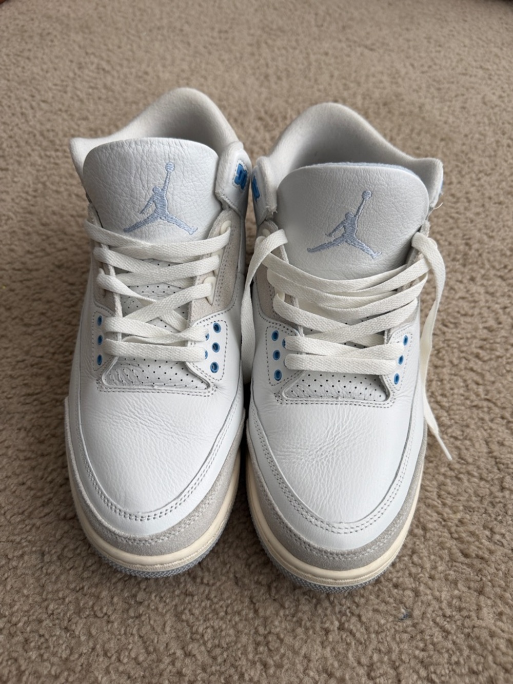 Jordan White and Light Blue Sneakers